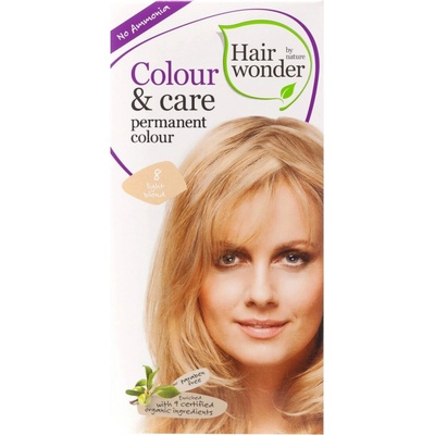 Hairwonder Colour & Care Bio prírodná dlhotrvajúca farba na vlasy 8 Light Blond - svetlá blond