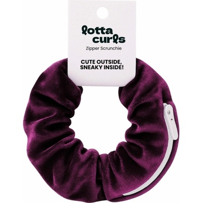 lotta curls Gumička do vlasov so zipsom - Berry