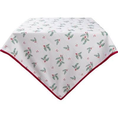 Clayre & Eef Štvorcový obrus Holly Christmas M 150x150 cm