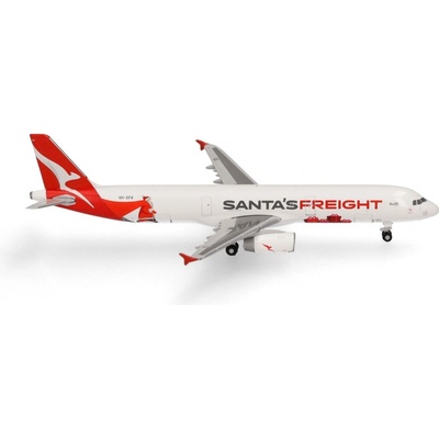 Herpa A321-231P2F Qantas Freight Santa's Freight Colors Named Milky Way 1:500