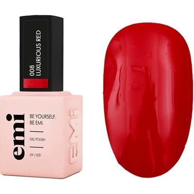 emi E.MiLac barevný gel lak Luxurious Red 008 15 ml