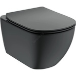 Ideal Standard T3546V3 - Подвесен унитаз с тоалетна седалка SoftClose TESI керамика/черен (IS0080)