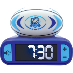 Lexibook Lexibook, Rugby, Alarm Clock with Night Light, Sounds and Melodies, Backlit LCD Display, Luminous, Snooze Function, Blue, RL800RG (RL800RG)