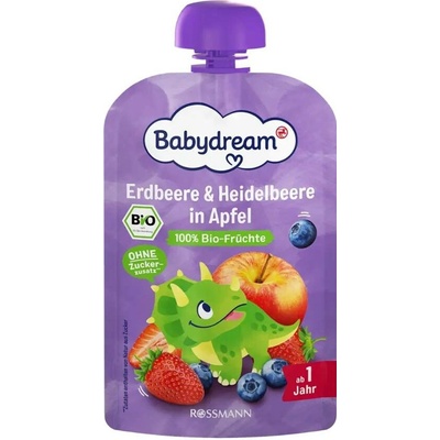 Babydream BIO jablko, jahoda, borůvka 100 g