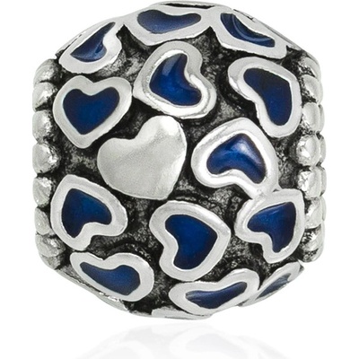 Linda's Jewelry Přívěsek Modrá srdce chirurgická ocel IP040