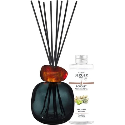 Maison Berger Paris Darčeková sada aróma difuzér Mineral Black + náplň Wilderness 180 ml