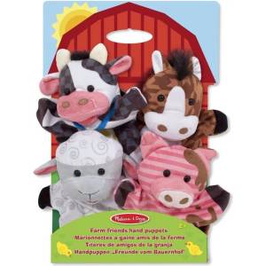 Melissa & Doug - Кукли за ръце за куклен театър - Животни от фермата