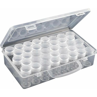 Plastový box s 38 šroubovacími dózičkami