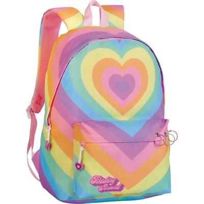 Unkeeper Ученическа раница Unkeeper - Tiktoking Around, Дъга (DKT64838)