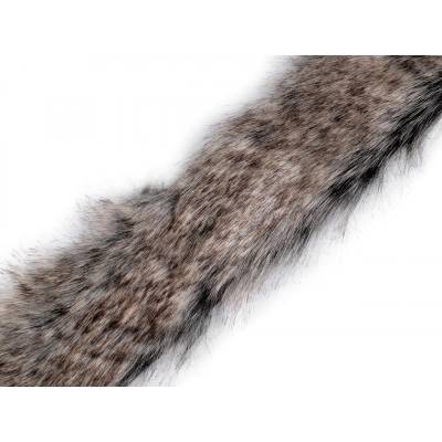 Našívacia odevná / dekoračná kožušina žíhaná, plochá, rezaná šírka 5