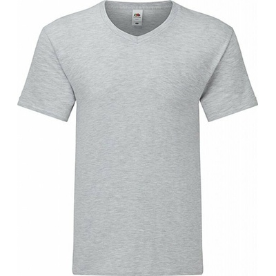 Fruit of the Loom Lehké tričko Iconic 150 do véčka ve zúženém střihu melír F273 šedá