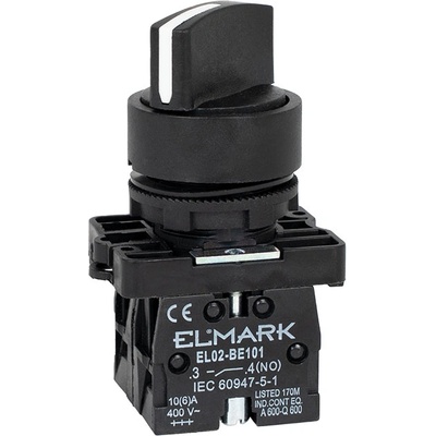 ELMARK Economic БУТОН el- ed25 НО+НЗ 2 ПОЗИЦИИ ЧЕРЕН (401425e)