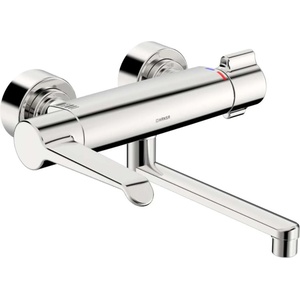 Hansa Clinica - Термостатичен смесител за мивка с въртящ се чучур, Thermo Cool, хром 08805202 (08805202)