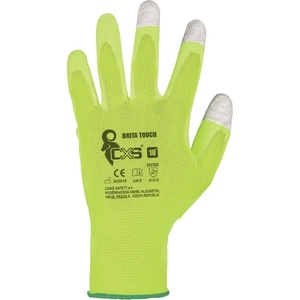 CANIS SAFETY a. s Cxs brita touch / Ръкавици, потопени в pu - жълто/бели 9 (344004916609)