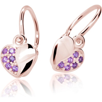 Cutie Jewellery detské náušnice zlaté C2160R-Ametyst