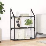 vidaXL Стенен рафт Монтиране на стена Черния дъб 60 x 21 x 78, 5 cm (882792)
