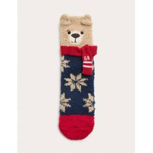 Marks & Spencer Подаръчна кутия с удобни чорапни чехли Spencer Bear Marks & Spencer многоцветна Marks & Spencer | Mnogotsveten | Момчешки | 6-8+