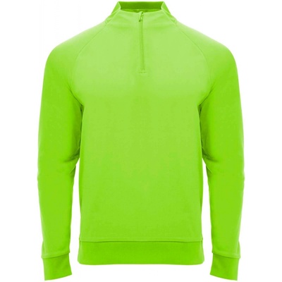 Epiro unisex mikina s dlhým rukávom a štvrtinovým zipsom zelená Fluor