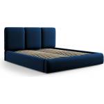 Mazzini Sofa Тъмносиньо тапицирано кадифено двойно легло с място за съхранение с включена подматрачна рамка 200x200 cm Brody - Mazzini Beds (MAZ_BF200_2_F1_BRODY2)