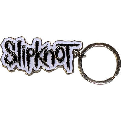 Slipknot Black Logo White Border Ключодържател (SKKEY03)