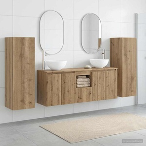 vidaXL Комплект мебели за баня 5 бр. Дъб артизан 33 x 34, 5 x 100 см (3405992)