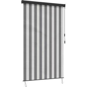 vidaXL Ролетна щора Антрацит и бяло 120 x 250 cm Текстил и Алуминий (42037185)