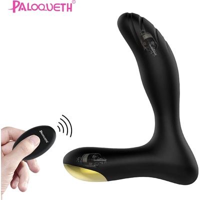 Paloqueth Vibrating Prostate Massager with Remote Black