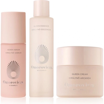 Omorovicza Queen of Hungary Celebrities omlazující pleťové sérum 30 ml + hydratační esence s kyselinou hyaluronovou 100 ml + denní krém pro obnovu pevnosti pleti s matným efektem 50 ml