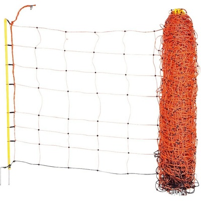 Sieť pre ovce, výška 90 cm, dĺžka 50 m, jednoduchý hrot, oranžová KERBL 27900