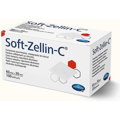 Soft-Zellin tampón - nesterilný štvorec impregnovaný alkoholom 100 ks