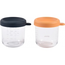 Tégliky na jedlo sklenené blue orange 2 x 250 ml
