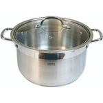 Voltz Дълбока тенджера Oliver Voltz OV51211D34, 22.6 l, 34 cm диаметър, неръждаема стомана, капак със стъкло с отвор, инокс (OV51211D34)