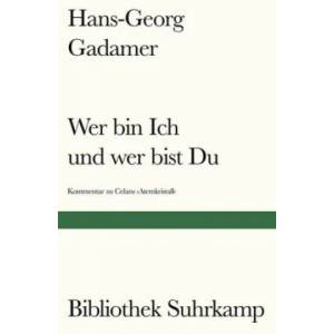 Wer bin Ich und wer bist Du? | Hans-Georg Gadamer (ISBN: 9783518241592)