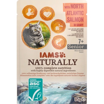IAMS Cat Naturally with North Atlantic Salmon in Gravy 85 g