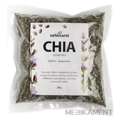 Nefdesanté CHIA semienka semená Šalvie Salvia Hispanica 250 g