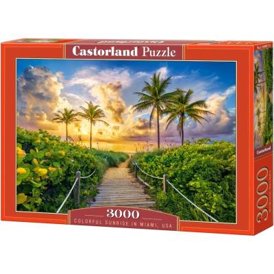 Castorland Пъзел Castorland от 3000 части - Цветен изгрев в Маями, САЩ (C-300617-2)