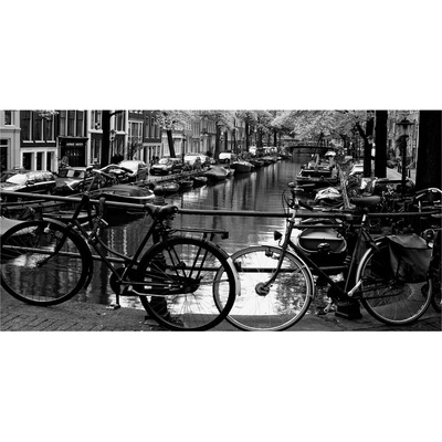 Fotoobraz na skle kolesá Amsterdam 100x50 cm