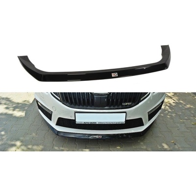 Maxton Design spoiler pod přední nárazník ver.2 pro Škoda Octavia RS Mk3, černý lesklý plast ABS