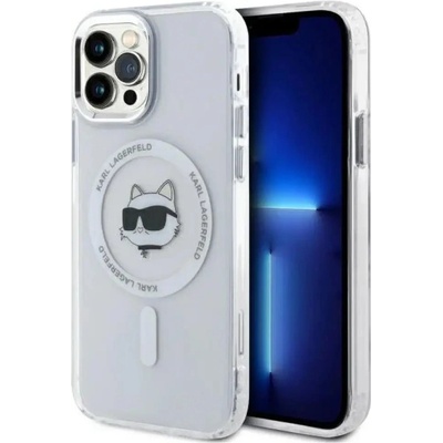 KARL LAGERFELD IML Metal Choupette Head MagSafe Калъф за iPhone 12 - бял (3666339284091)