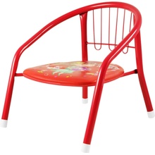 FunPlay Child-01-Red Detská stolička s pískajúcim podsedákom, kovová, 36x36x36cm, červená