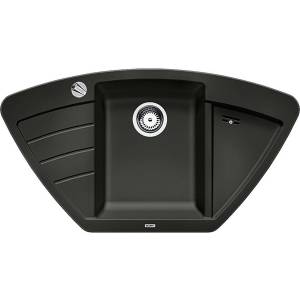 BLANCO Zia 9 - Мивка от Silgranit, 93x51 см, с регулиране на оттока, черна 526030 (526030) Мивка за вграждане