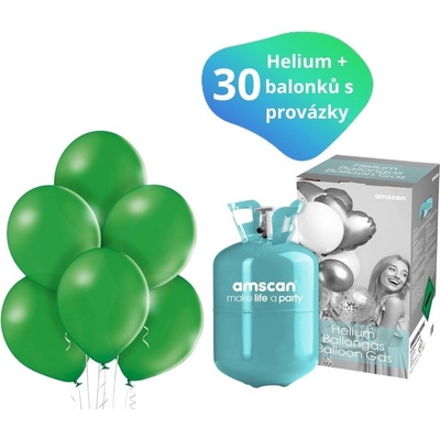 balonky.cz Helium sada balónky zelené