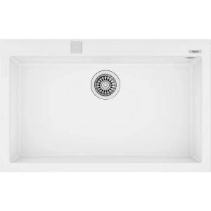 Teka Гранитна мивка, авт. клапан, за шкаф 80 см ForSquare 72.40 TG БЯЛА (М.1025.БЯ) - xmall Мивка за вграждане