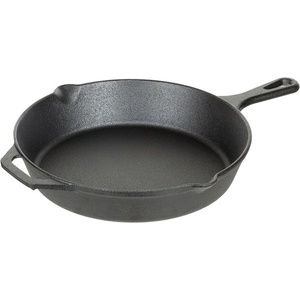 Fox Outdoor Products Fox Тиган за пържене на открито с дръжка, чугунен, диаметър около 30 cm (33620D)