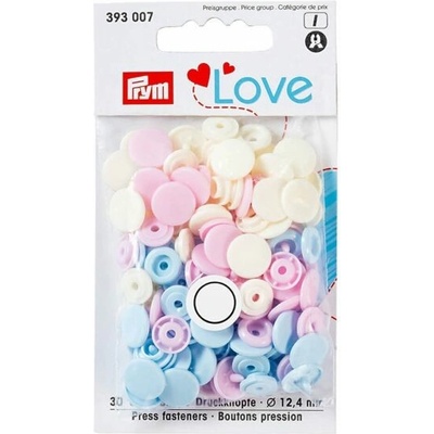 Prym Patentky plastové 12,4 mm, krémová, růžová, modrá