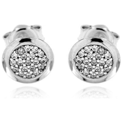 Zlatnictví U Kostela stříbrné náušnice se zirkony 6509bz