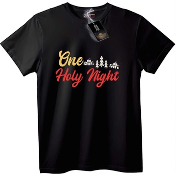 NOONEBRAND Тениска Една Свещена Нощ - XS, Black