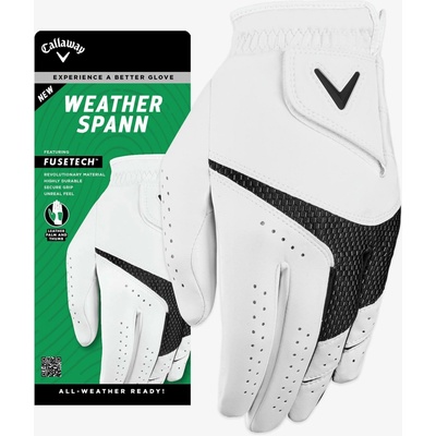 Callaway Weather Spann Mens Golf Glove Bílá Levá XL