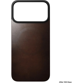 Nomad Гръб Nomad Magnetic Leather Back, Magsafeза iPhone 17 Pro Max - Кафяв