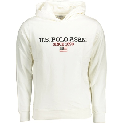 US Polo Assn mikina s kapucňou biela